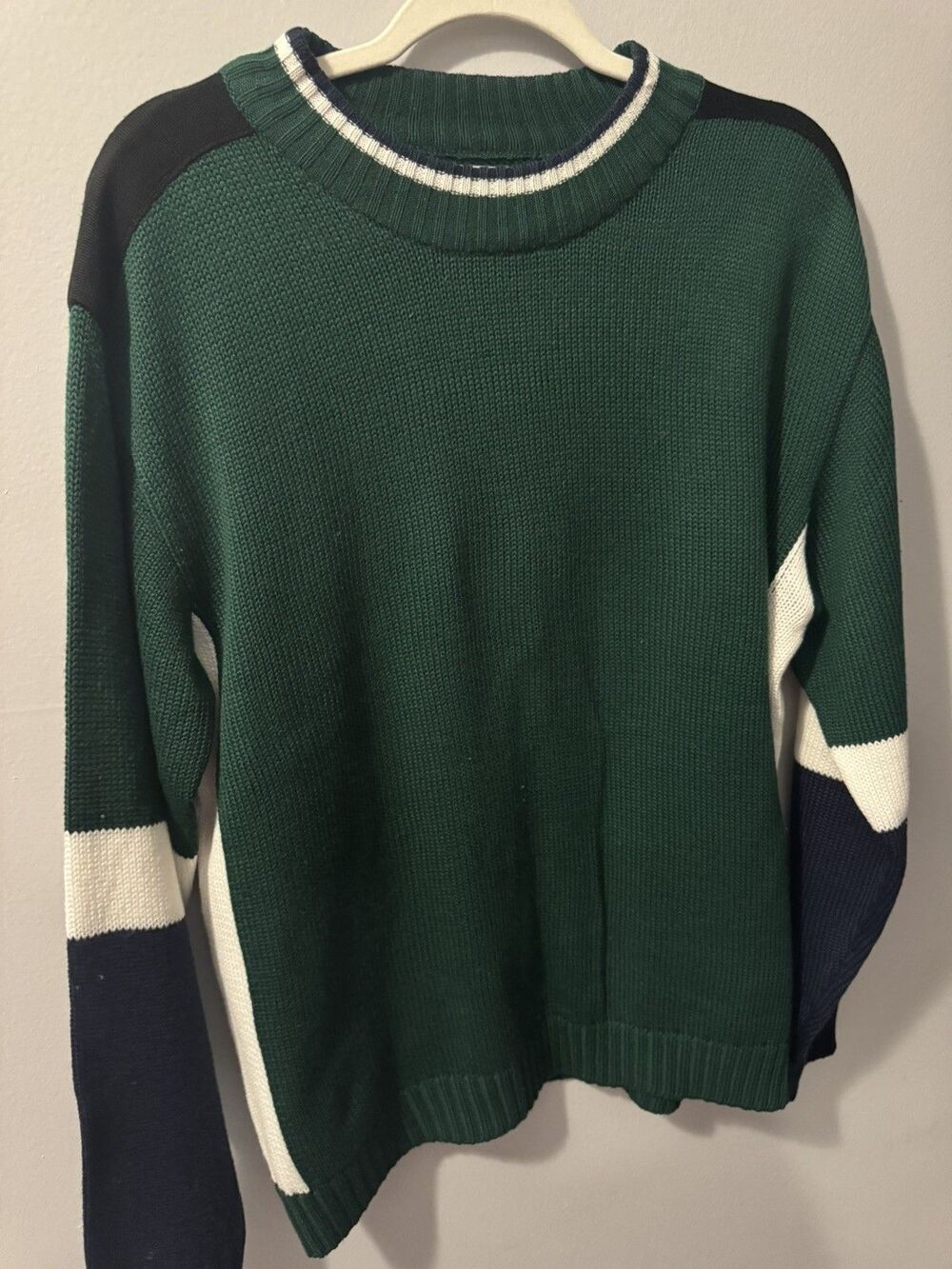 Vintage Columbia Men’s Crewneck Pullover Knit Sweater in Forest Green M